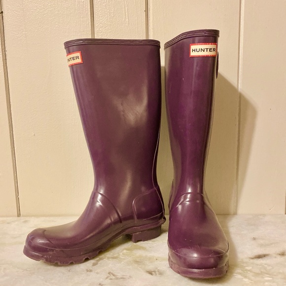 Hunter Shoes | Kids Hunter Wellington Boots - Violet Glossy | Color: Purple | Size: 5G | Dannadamaris's Closet
